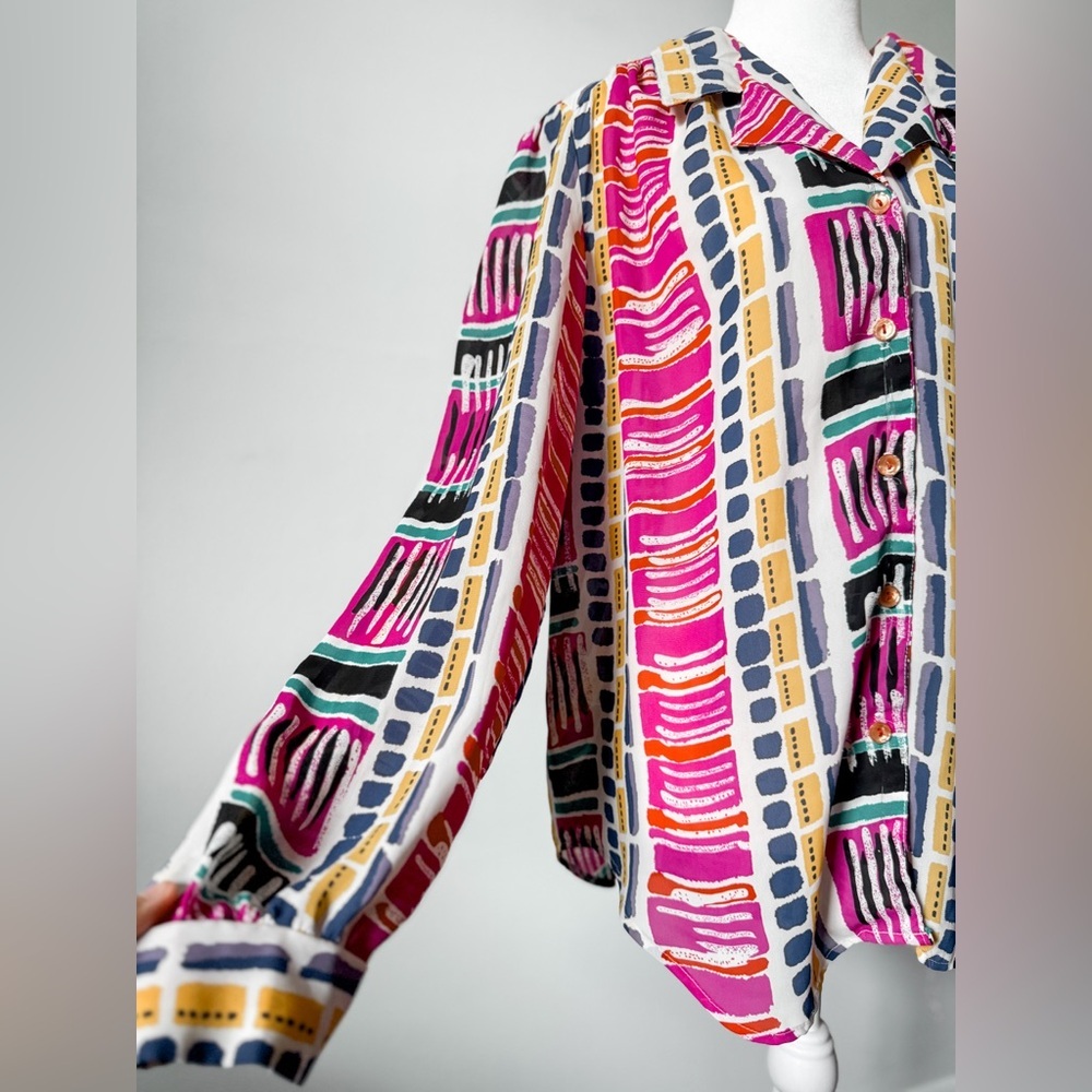 Vintage Patterned Button Up - image 3